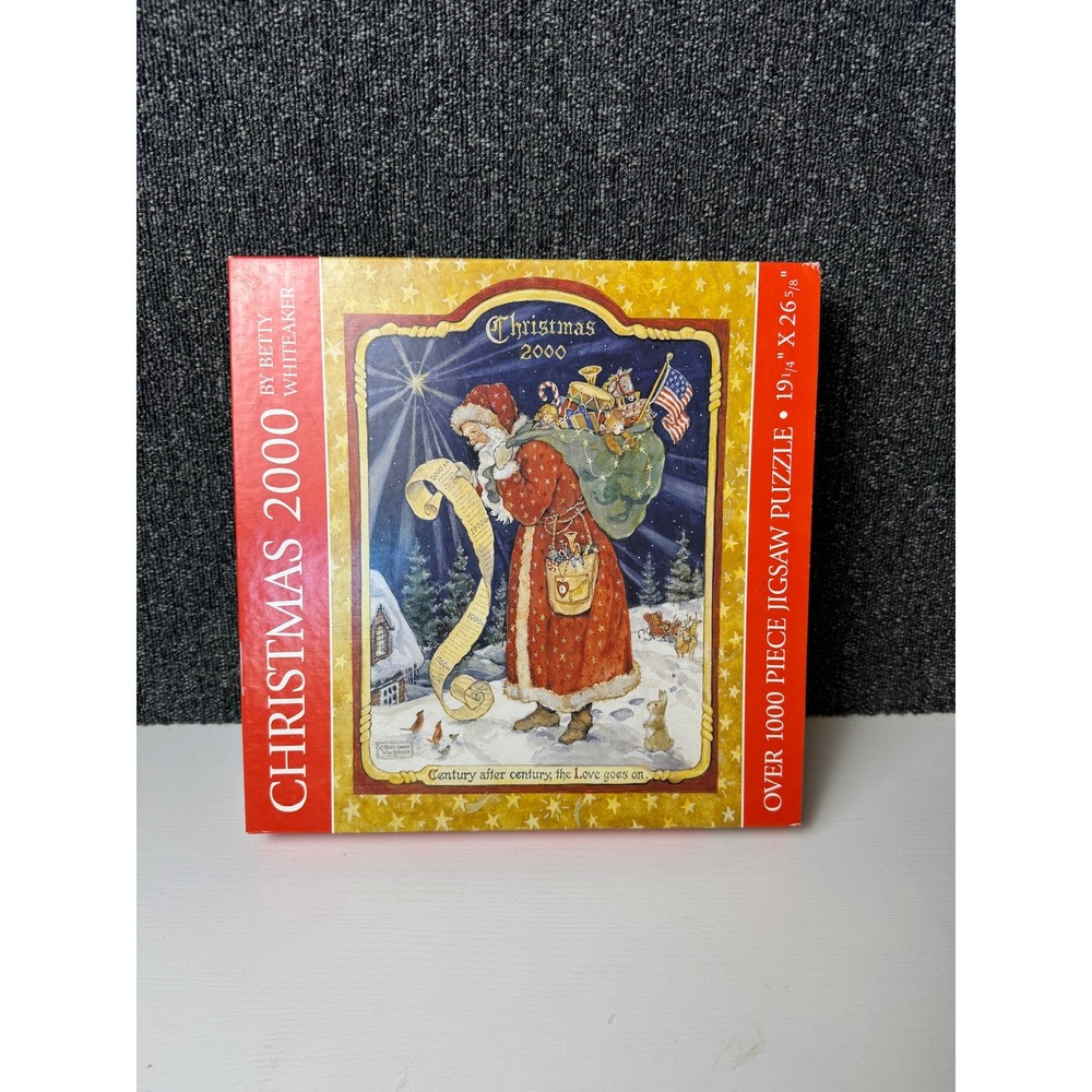 Betty Whiteaker Christmas 2000 Santa Jigsaw Puzzle 1000 Piece 19x26 COMPLETE